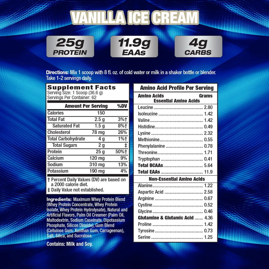 Mhp Maximum Whey Protein-62Serv.-2270G-Vanilla Ice Cream