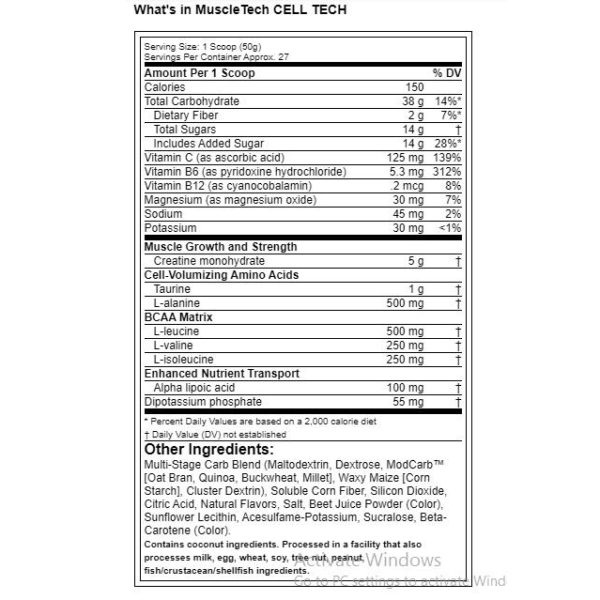 Muscletech Performance Series Cell  Tech-28Serv-1.4KG-Fruit Punch