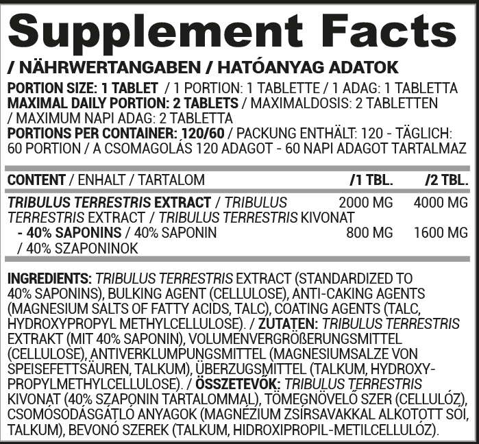 Nutriversum tribulus 60 Tab