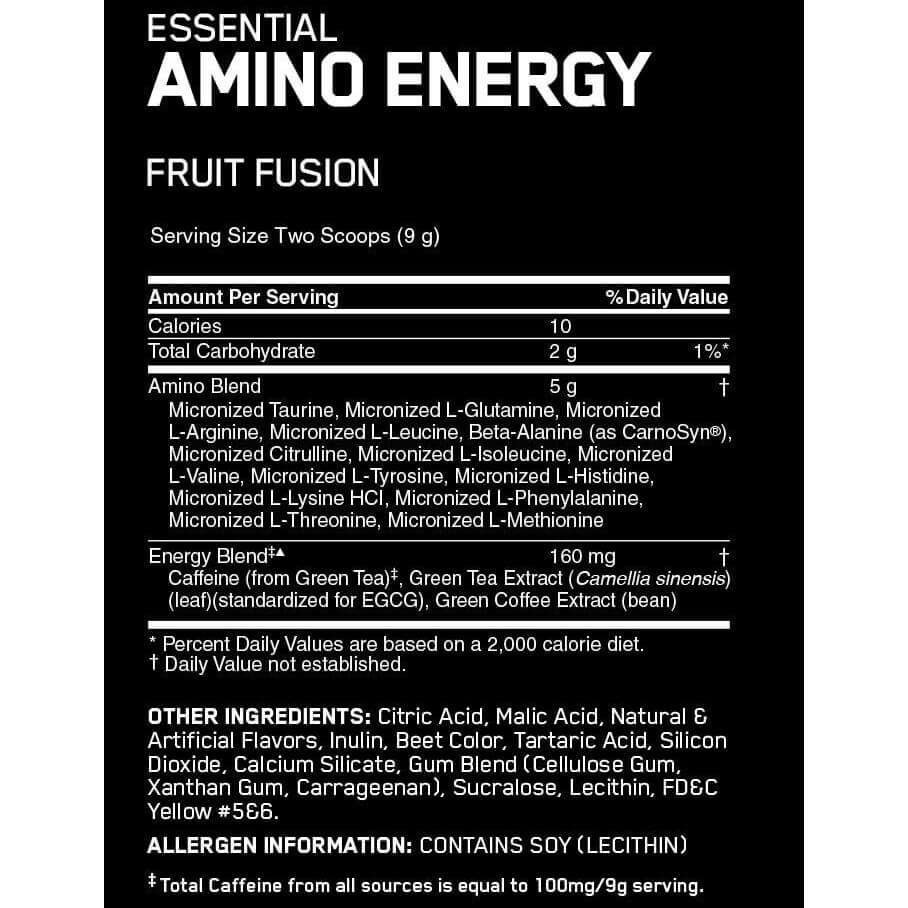 Optimum Nutrition Essential Amino Energy, FRUIT FUSION - 1.29 lbs (270g)