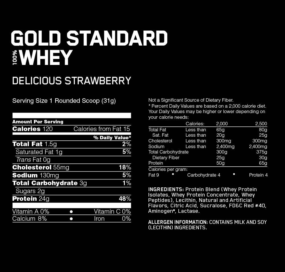Optimum Nutrition Whey Gold Standard-74Serv.-2.27KG! Strawberry