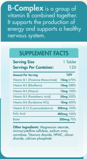 Organic Nation B-Complex Advanced Formula-120Serv.-120Tabs