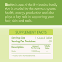 Organic Nation Biotin 10,000MCG Ultimate Hair Growth-60Serv.-60Coated Tablets