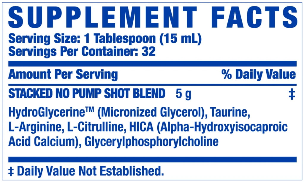 Ronnie Coleman Stacked N.O. Pump Shot 32 Servings