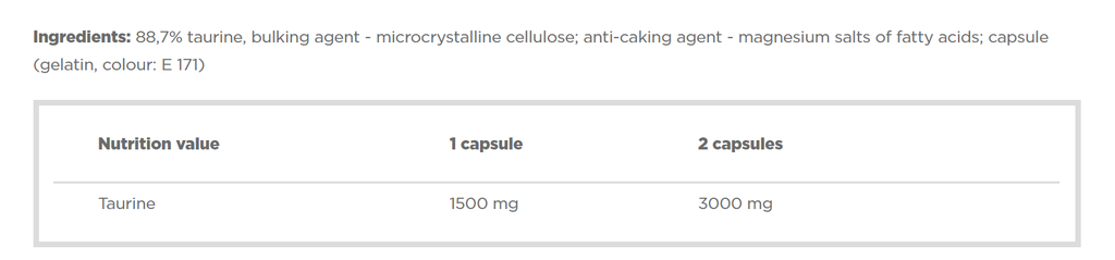 Olimp Sport Nutrition TAURINE 120 CAPS