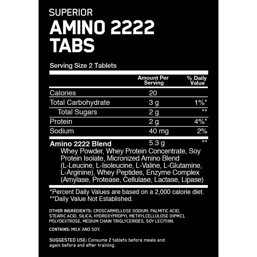 Optimum Nutrition Amino 2222-160Serv-320Tabs.