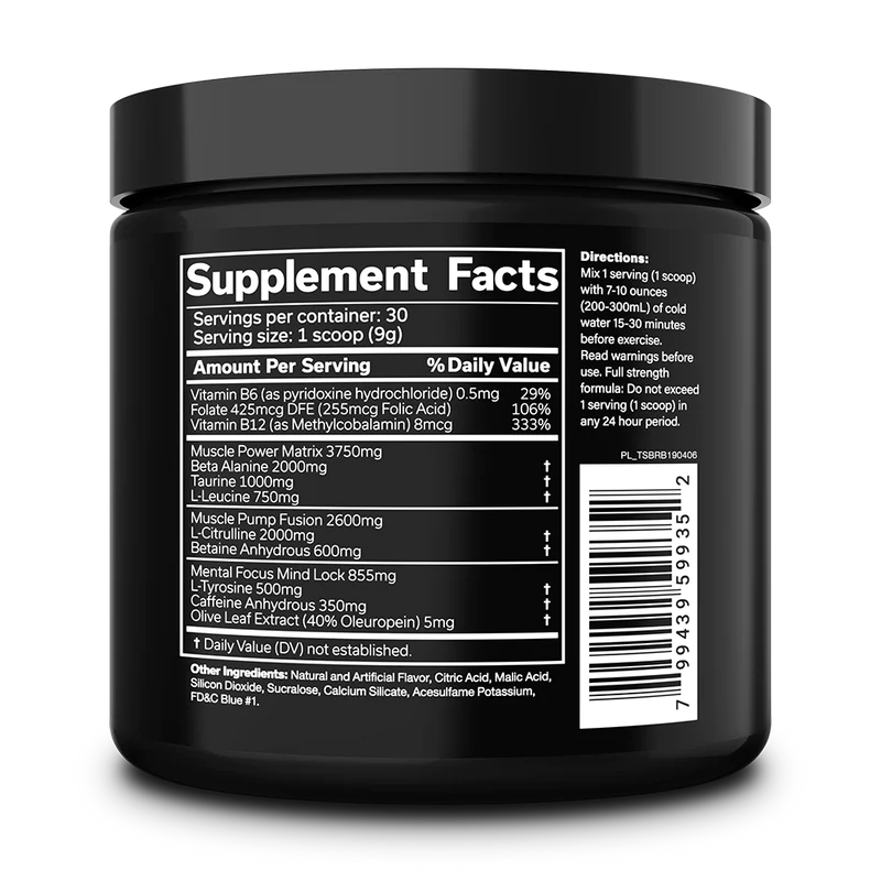 JNX Sports, The Shadow, Pre-Workout, 8.8 oz (250 g)-BLUE RASPERRY