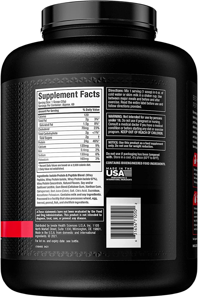 Muscletech Nitrotech 100% Whey Gold-77Serv-2.28KG- Strawberry Shortcake
