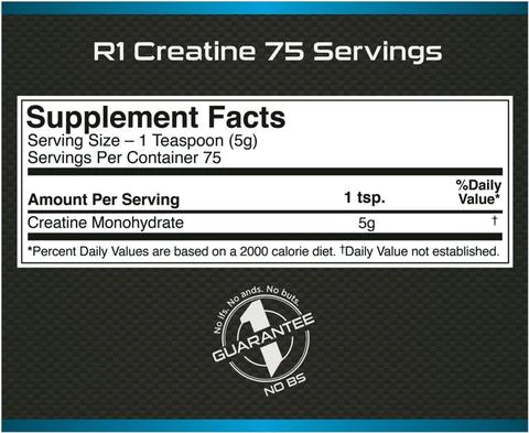Rule 1 Creatine 375g-75servings -unflavored