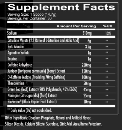 Redcon1 Total War Preworkout-30Serv-441G-Blue Lemonade