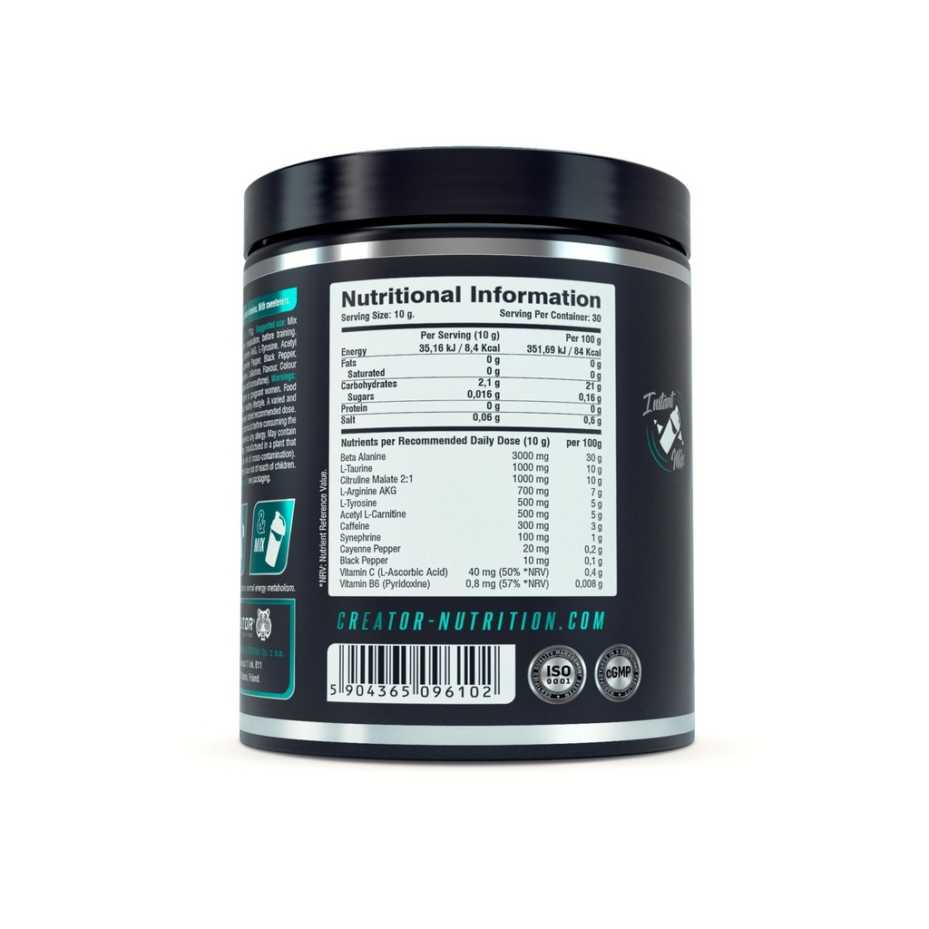 Creactor Nutrition PreWorkOut-300 G -Berry Blast