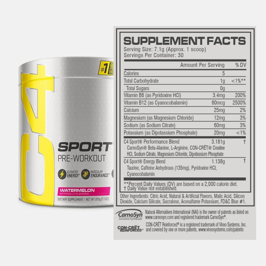 Cellucor C4 Sport  Pre-Workout-30 Serv.- WaterMelon