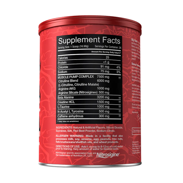 Big Ramy Labs - Stomp Pre workout - 26 serving - Watermelon Flavor