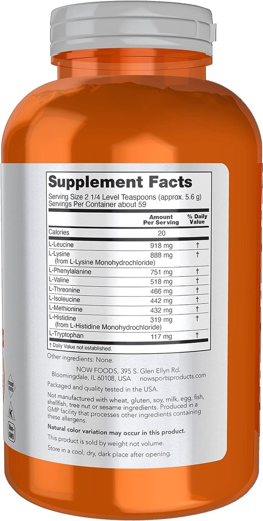 Now Sports Amino-9 Essentials Powder 60 Serv 330G
