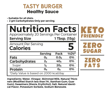 Zero Treat - Healthy Tasty Burger Sauce 300gm