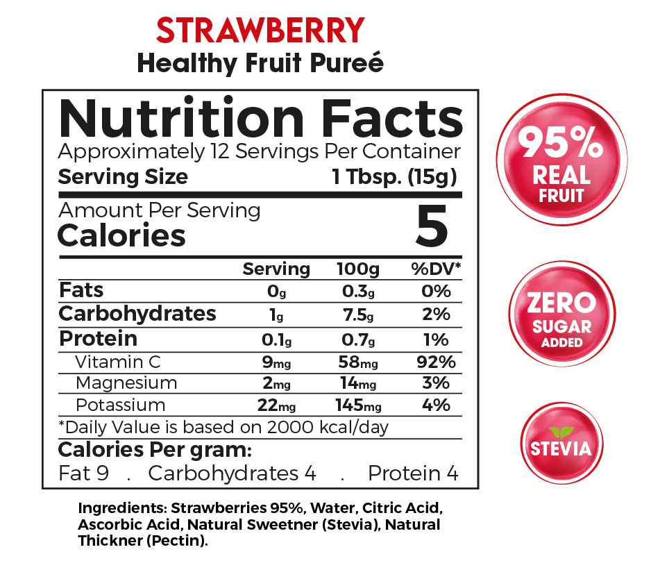 Zero Treat - Strawberry Puree 180gm