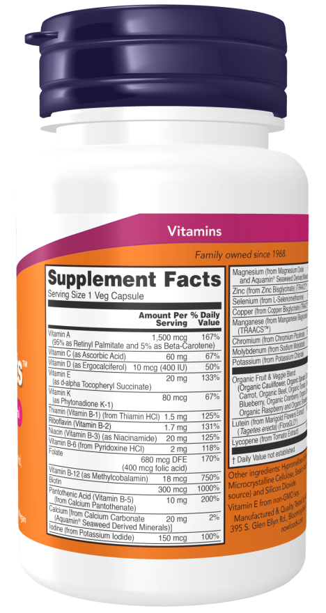 Now Daily Vits Multi Vitamin&Mineral 30Capsules