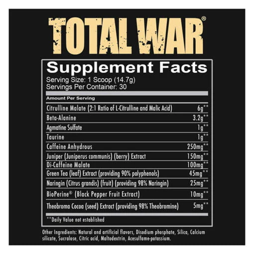 Redcon1 Total War Pre-Workout - 30serving - 441g (GreenApple)