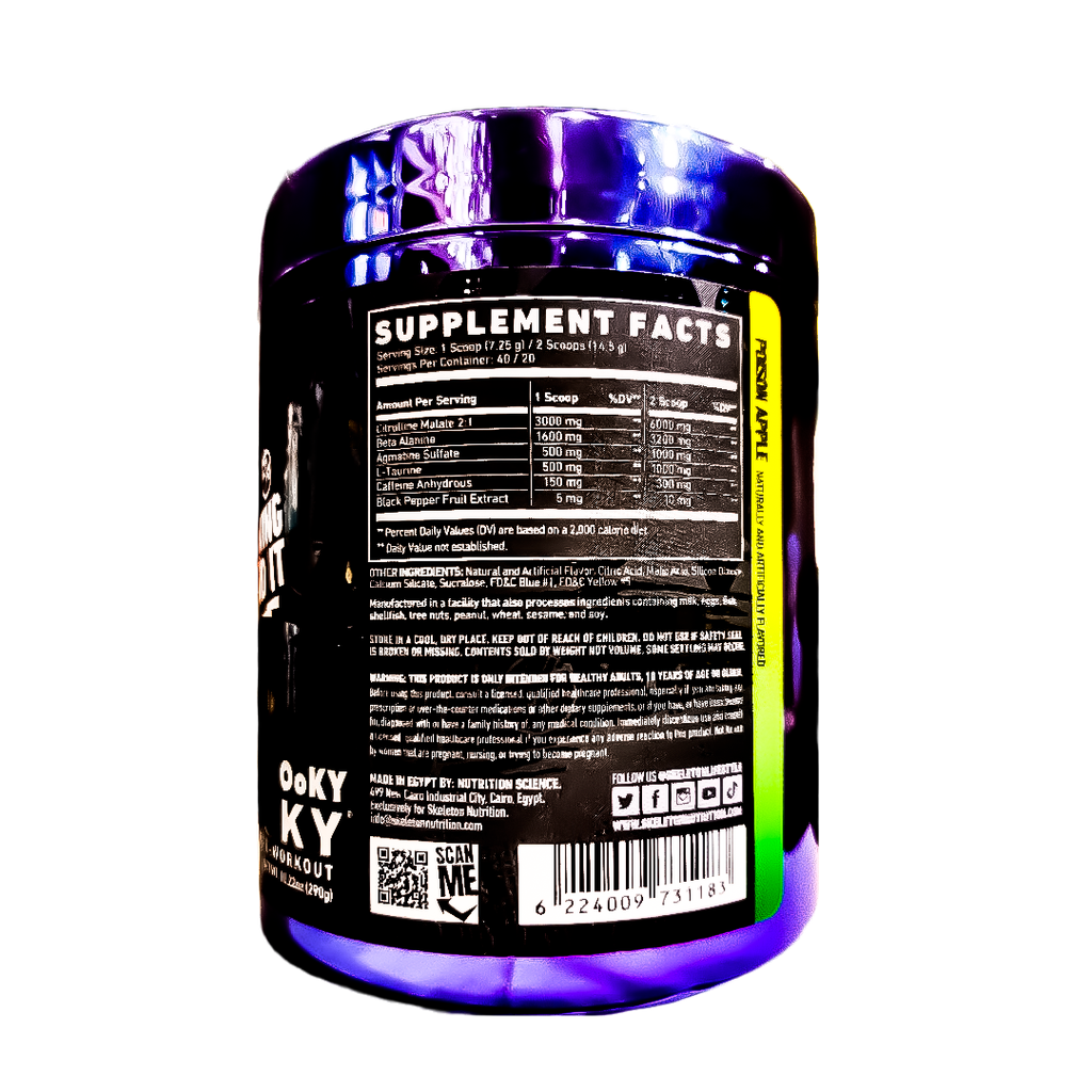 Skeleton Nutrition Spooky Pre-Workout 40Serv- Poison Apple