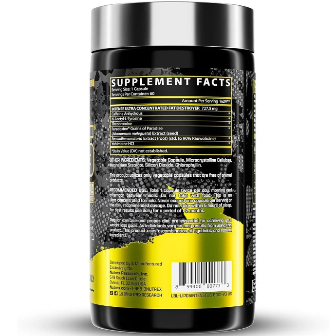 Nutrex Research Lipo-6 Black Intense 60 Capsules