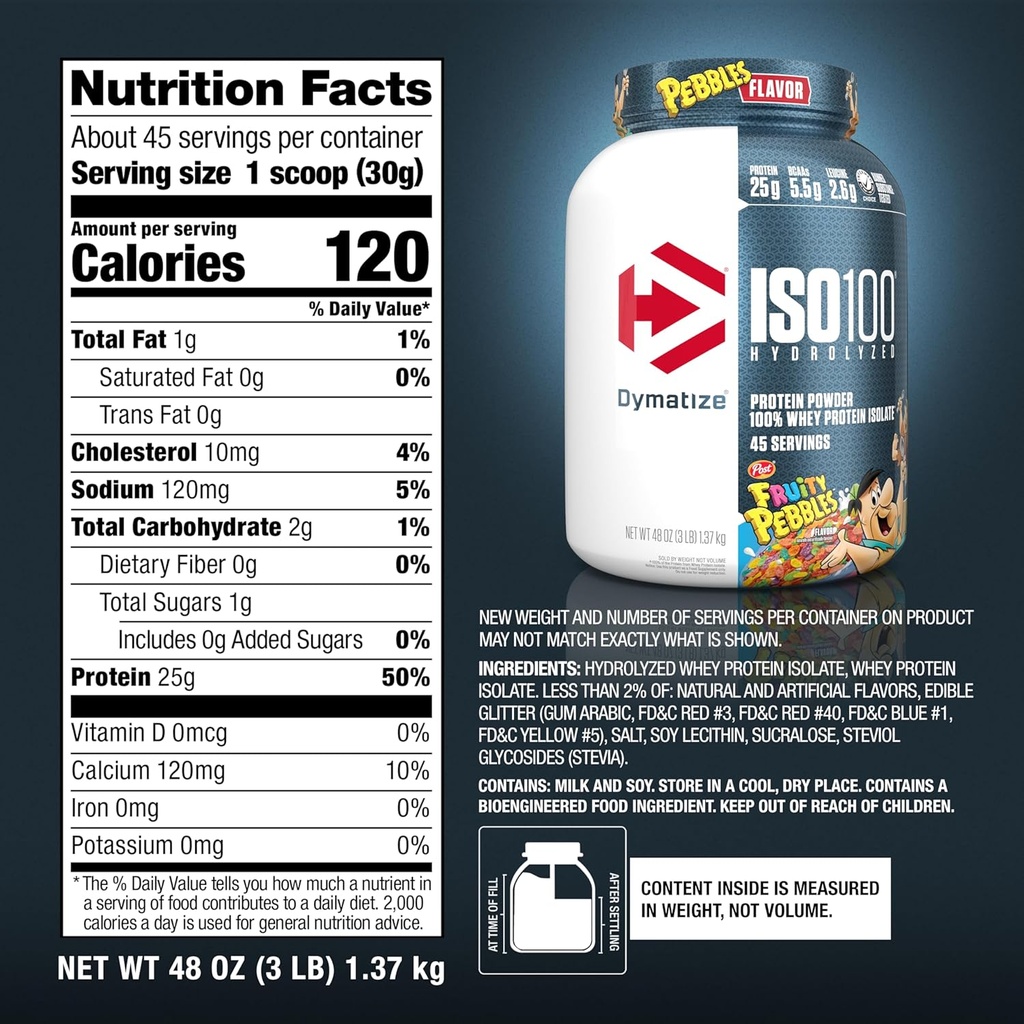 Dymatize ISO100-45Serv-1.4KG-Fruity Pebbles