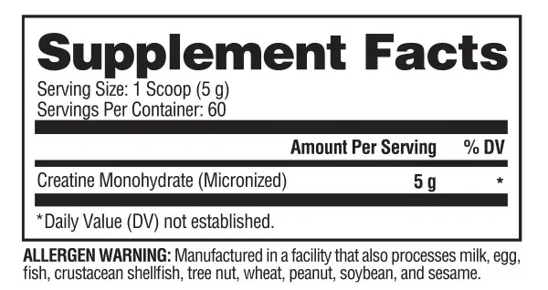 Evogen Creatine Monohydrate – 300g – 60Serv