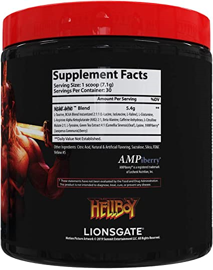 Insane Labz Insane Amino Hellboy 212g - BCAA's / Intra- Workouts-30 Serv.- Fruit Punch