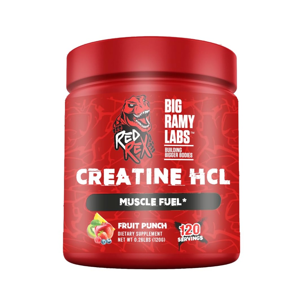Big Ramy Labs Red Rex Creatine Hcl-120g-120Serv. - Fruit Punch.