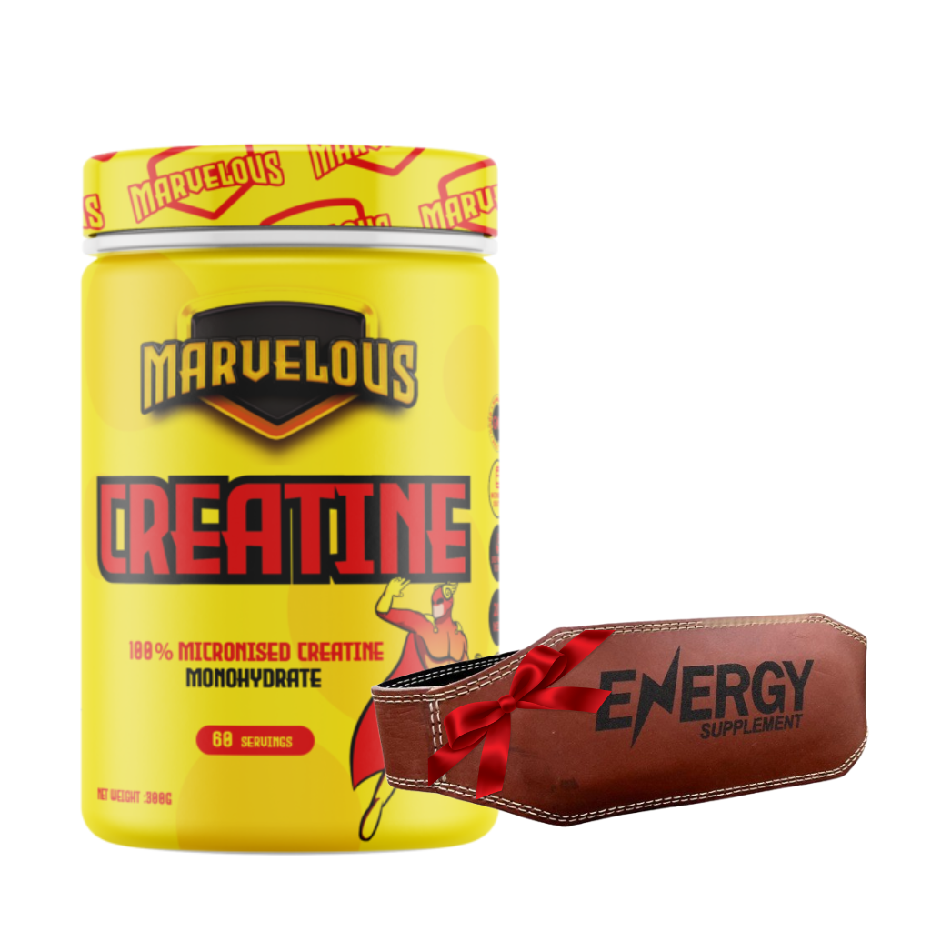 Marvelous Nutrition-Creatine Monohydrate-60 Serv.-300gm+Back belt