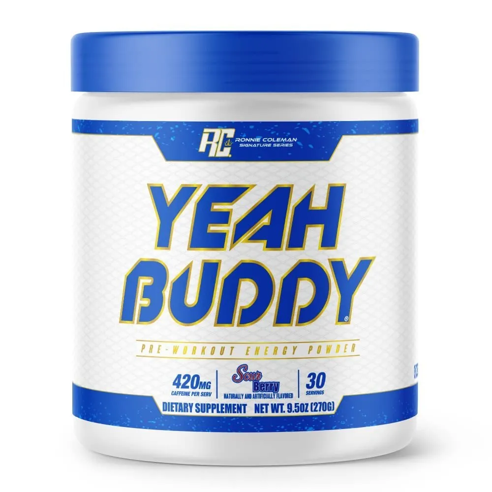 Ronnie Coleman Signature Series Yeah Buddy Pre-Workout- 30 Serv.- 270 G-Sour Berry