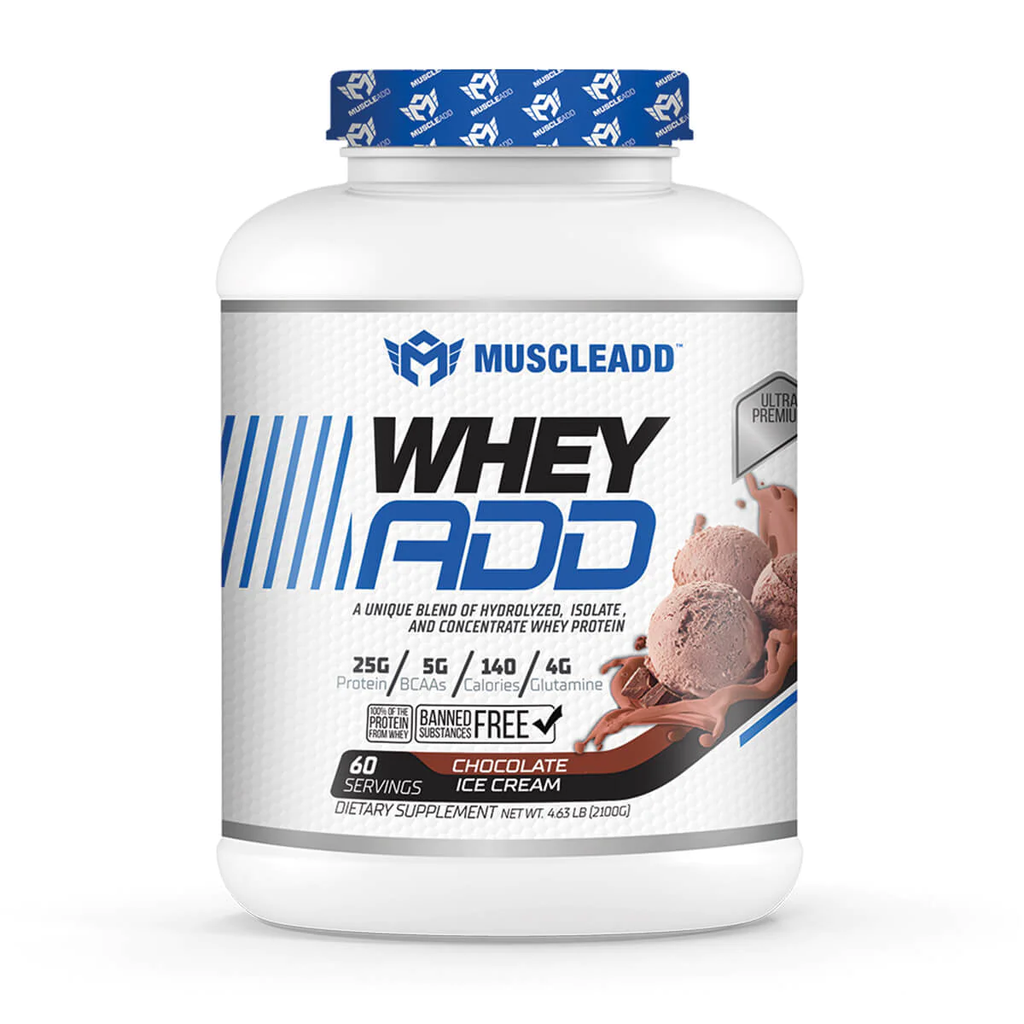 Muscle Add Whey Add-60Serv-2100G-Chocolate Ice Cream