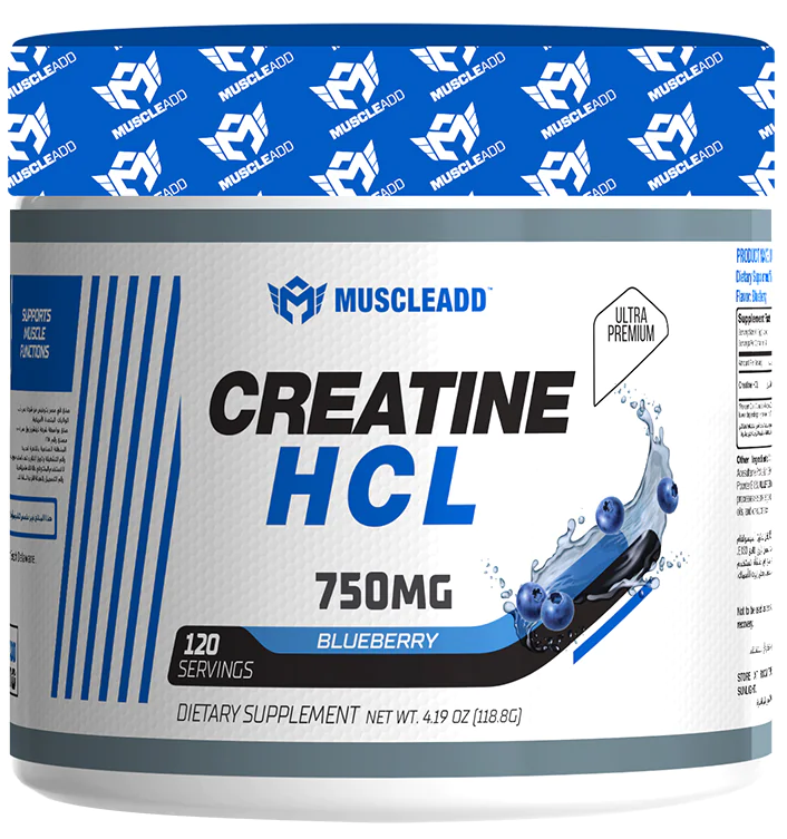 Muscle add Creatine HCL-120Serv-119.4G- Blue Berry