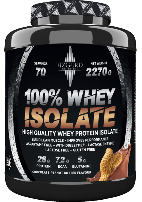 Azgard Nutrition 100% Whey Isolate High Quality Whey Protein Isolate-2270G-70Serv.-Chocolate Peanut Butter