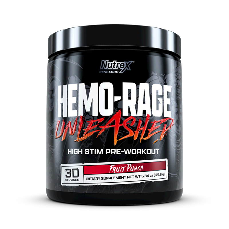 Nutrex Research Hemo-Rage Extreme High Stim Pre Workout Powder -30 Serv.-Fruit Punch