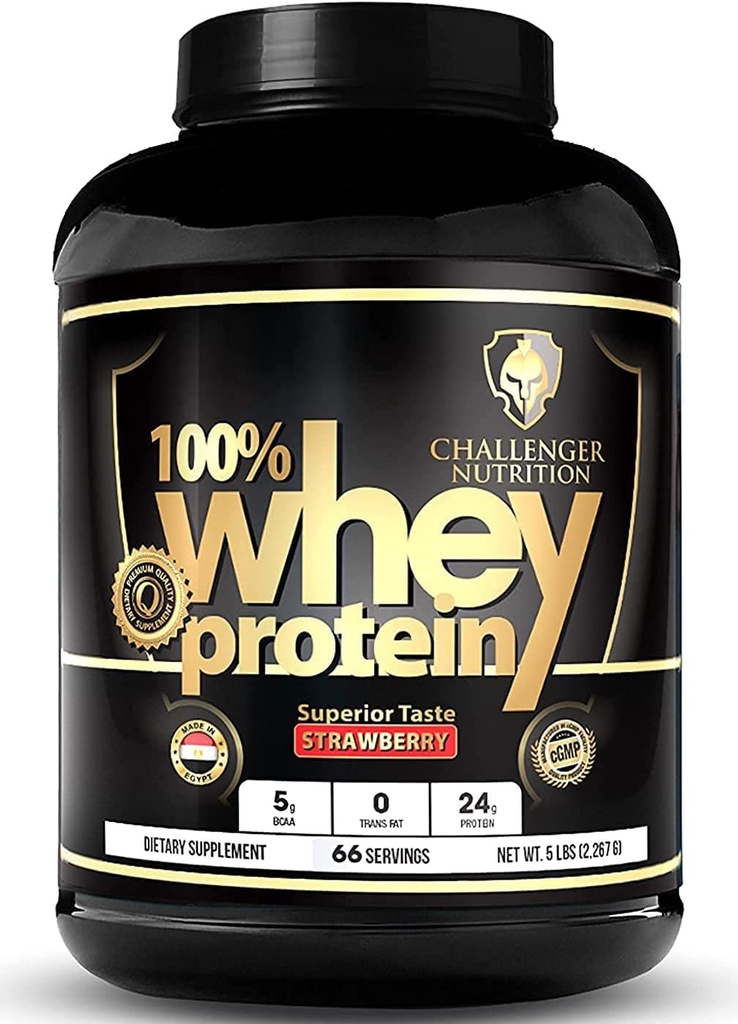 Challenger Nutrition Whey Protein-2.267 G-66Serv-STRAWBERRY