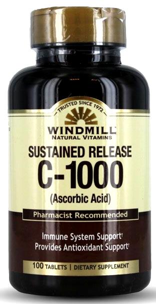 Windmill- Vitamin C-1000 MG. Sustained Release- 100Tap