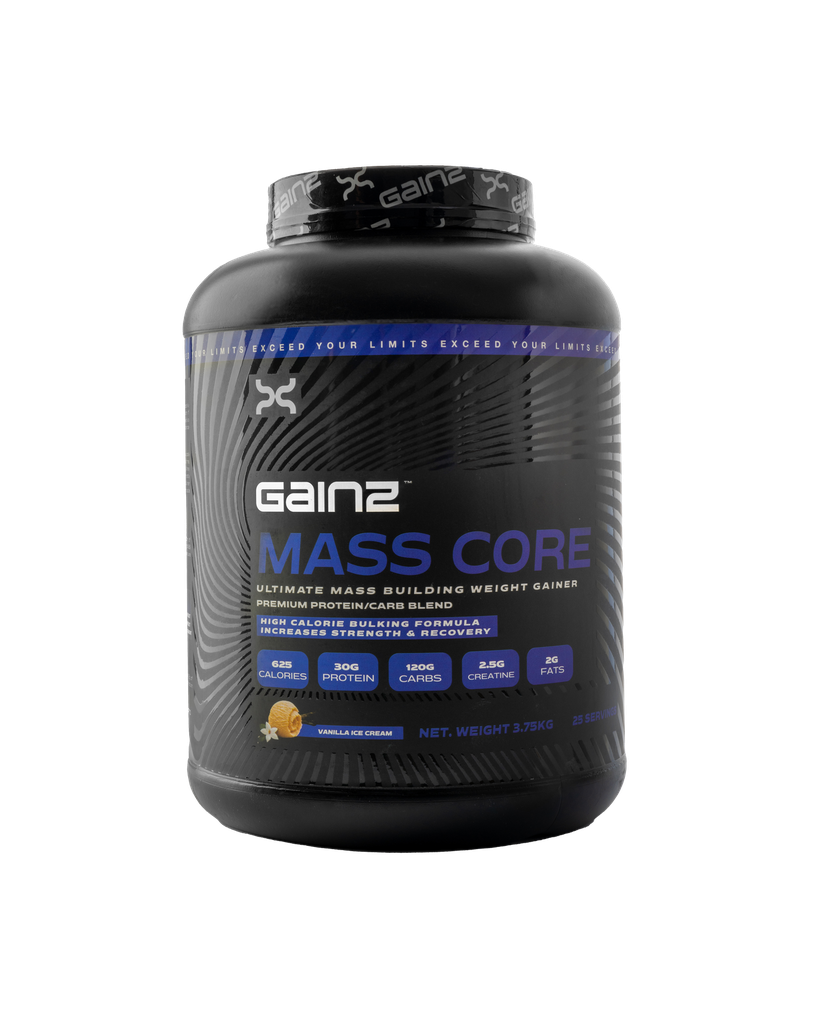 Gainz Mass Core- 3.75 KG. - 32 servings‏ -Vanilla Ice Cream