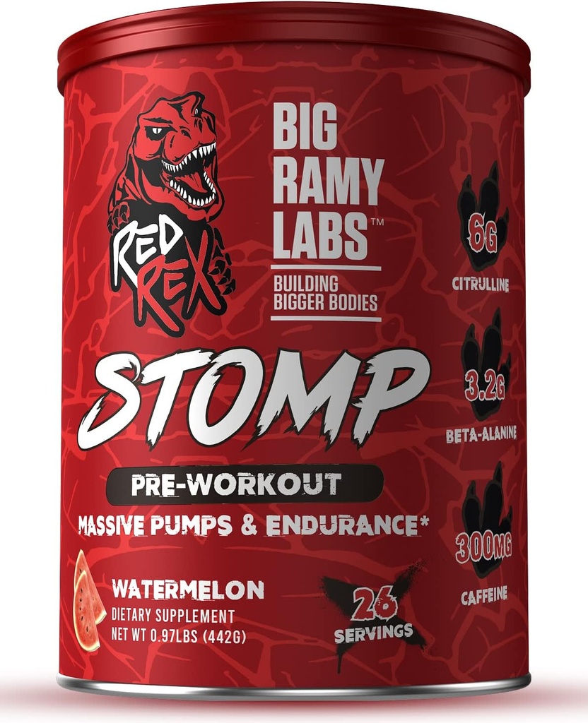 Big Ramy Labs Stomp Pre workout-455G-26Serv- Watermelon Flavor