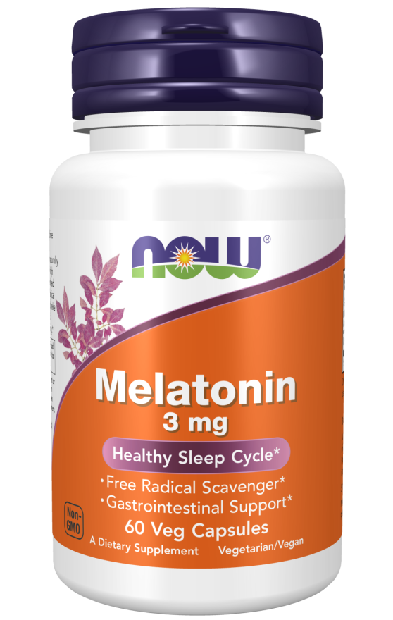 Now Melatonin 60 Capsules 3Mg