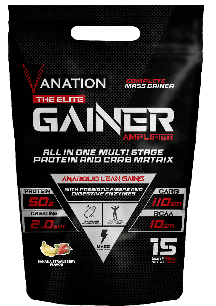 Vanation Elite Gainer 15  Serv. - 3000gm (Banana & Strawberry)