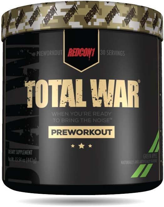 Redcon1 Total War Pre-Workout - 30serving - 441g (GreenApple)