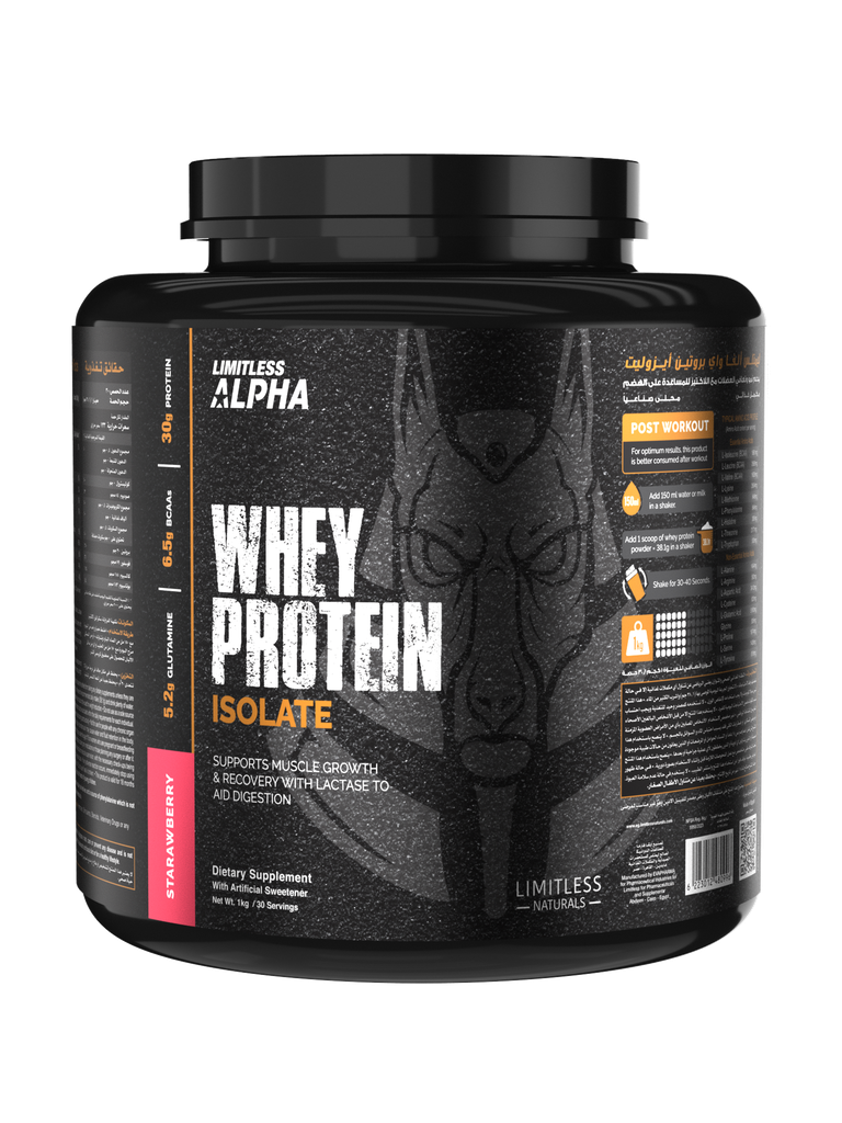 Limitless Alpha Whey Protein Isolate-1Kg-30Serv.-Strawberry