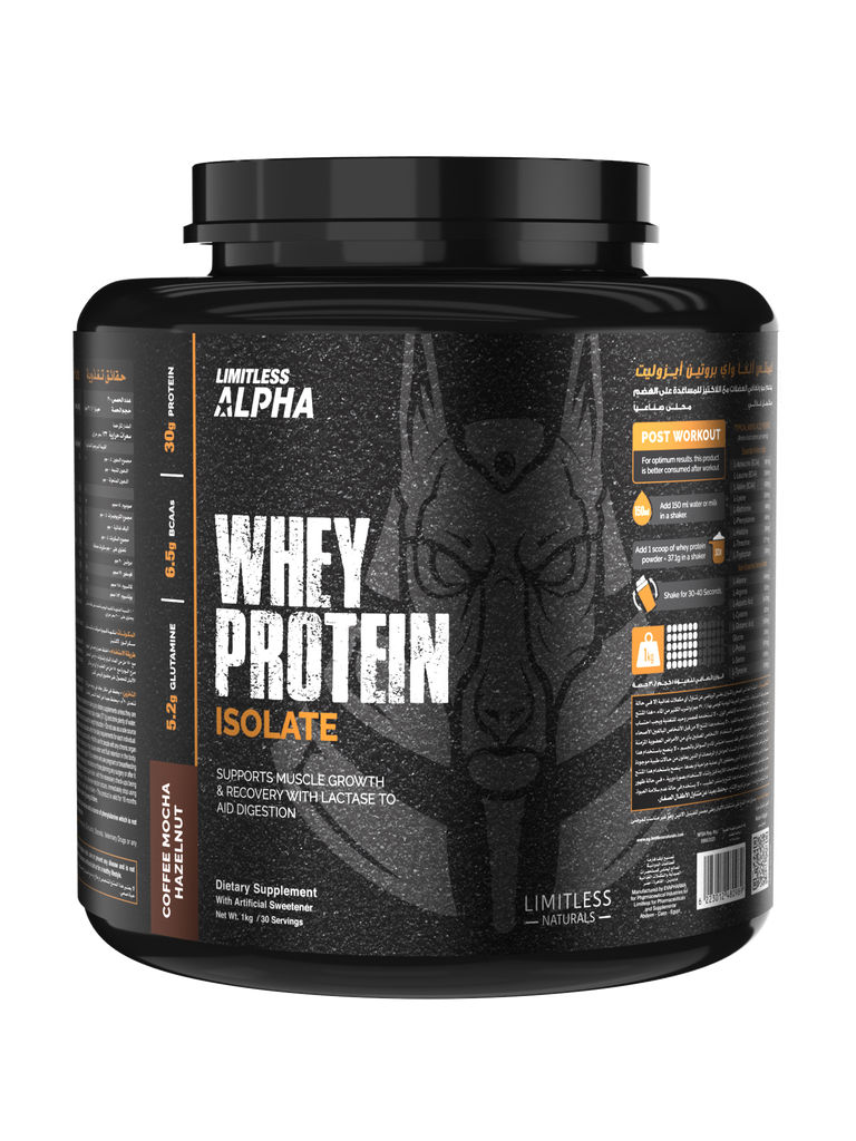 Limitless Alpha Whey Protein Isolate-1Kg-30Serv.-Coffee Mocha Hazelnuts