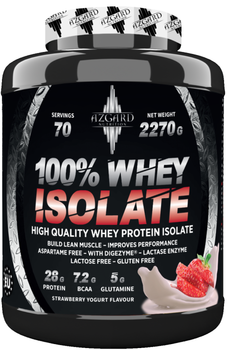 Azgard Nutrition 100% Whey Isolate High Quality Whey Protein Isolate-70Serv.-2270G.-Strawberry