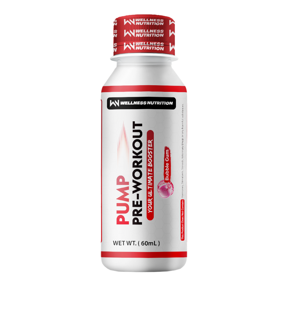 Wellness Nutrition Pump Pre-Workout Shot -60Ml-Bubble Gum