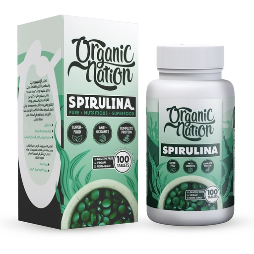 [6222023701892] Organic Nation Spirulina-33Serv -100Tabs