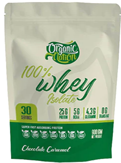 [6222023700116] Organic Nation 100% Isolate whey-  30Serv.-900G-Chocolate Caramel