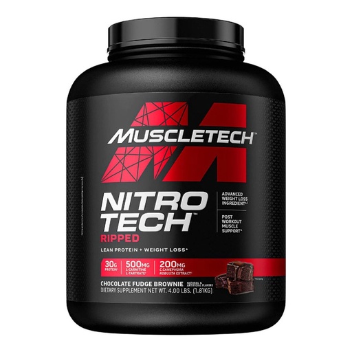 [631656709568] Muscletech Nitrotech Ripped-42serv. 1810G-Chocolate Fudge Brownie