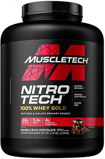 [631656710496] Muscletech Nitrotech 100% Whey Gold-69Serv-2.28KG- Double Rich Chocolate