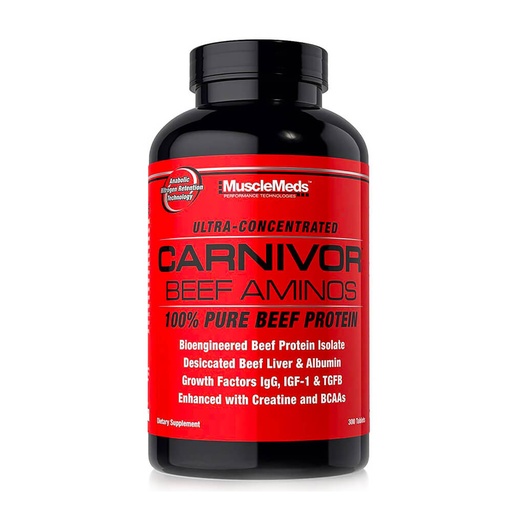 [891597002757] MuscleMeds Bioengineered Carnivor Beef Aminos-100Serv-300Tabs